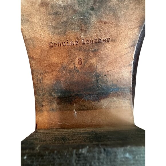 Madewell Bonham Boots Womens 8 Brown Leather Ankle Booties Chelsea Western Boho - Picture 10 of 16